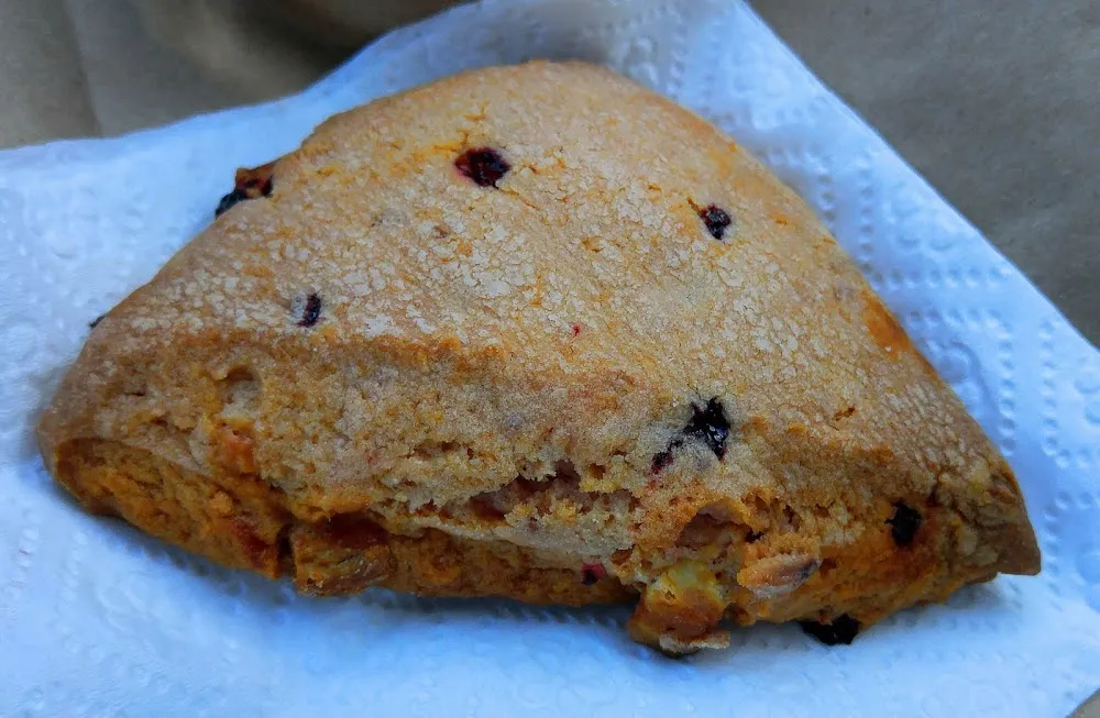 Raspberry and White Chocolate Scone